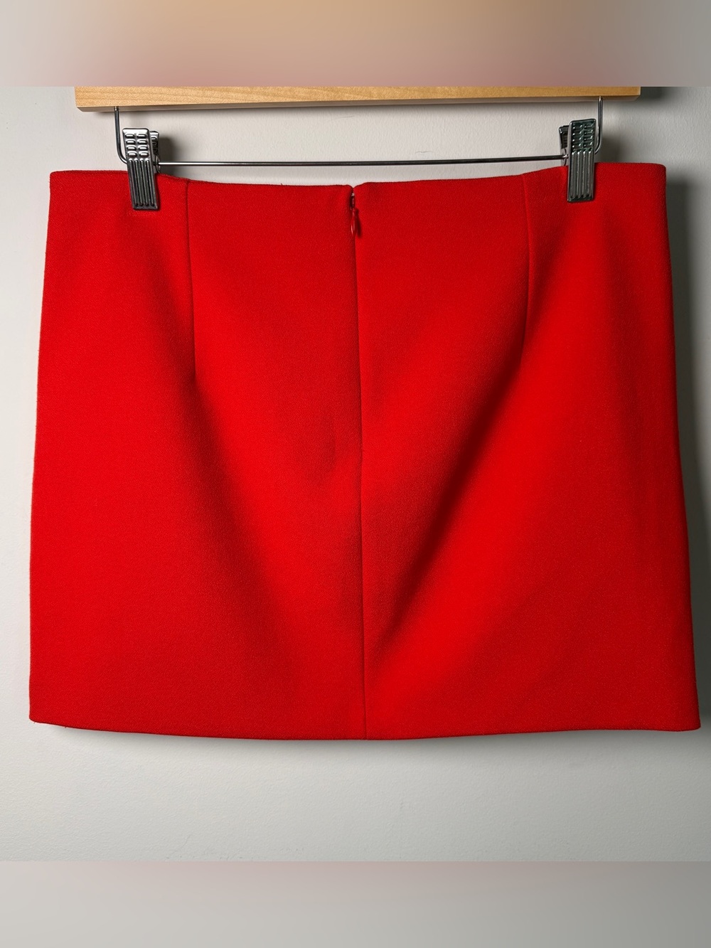 Maje Paris Red Crepe Tulip Mini Skirt Size US 8 | French Girl Parisian Designer - Picture 3 of 10